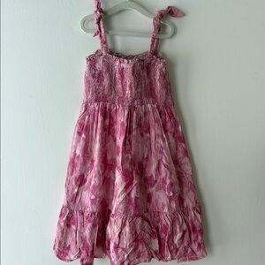 Pink Smocked Ruffled Sundress